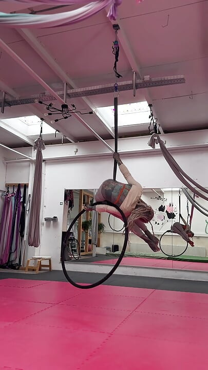 Do you like my dance on the aerial hoop for you ?