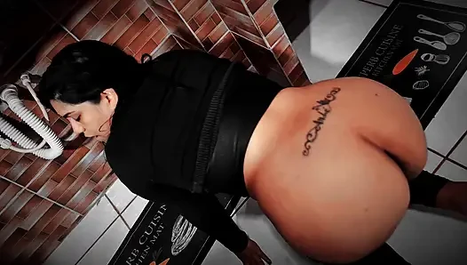 She Showed Her Big Ass and Begged Me to Destroy Her Tight Asshole