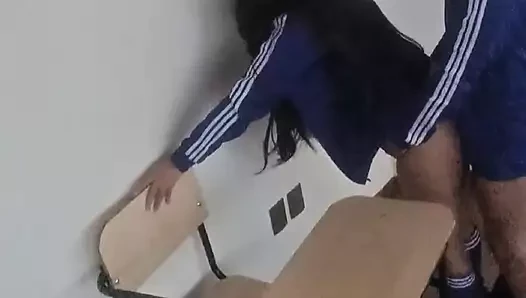 The schoolgirl told me to fuck her after her math class, she gives me he...