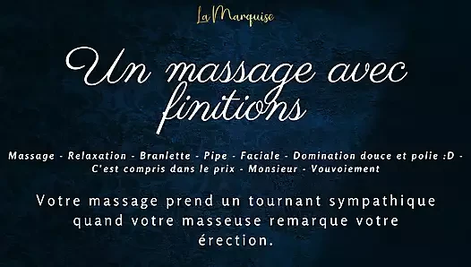 [Französischer Audio-Porno] Gut, lange von deiner masseuse, die deine erektion bemerkt
