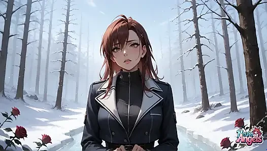 Snowy rose orgasm: klimaks winter warrior