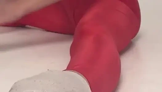 teasing yoga long legs