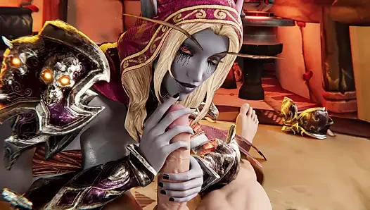 Wow sylvanas windrunner lagi asik nyepong kontol dan seks anal sampai dicrot di dalam
