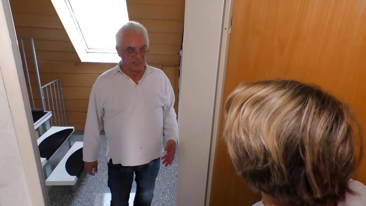 Old pig loves blonde milf!