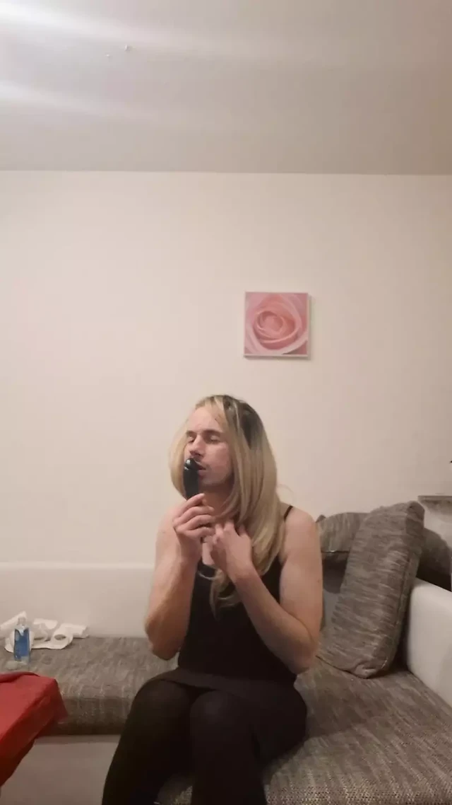 German sissy with machine