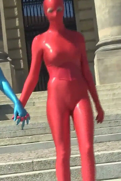Zentai Models in the City
