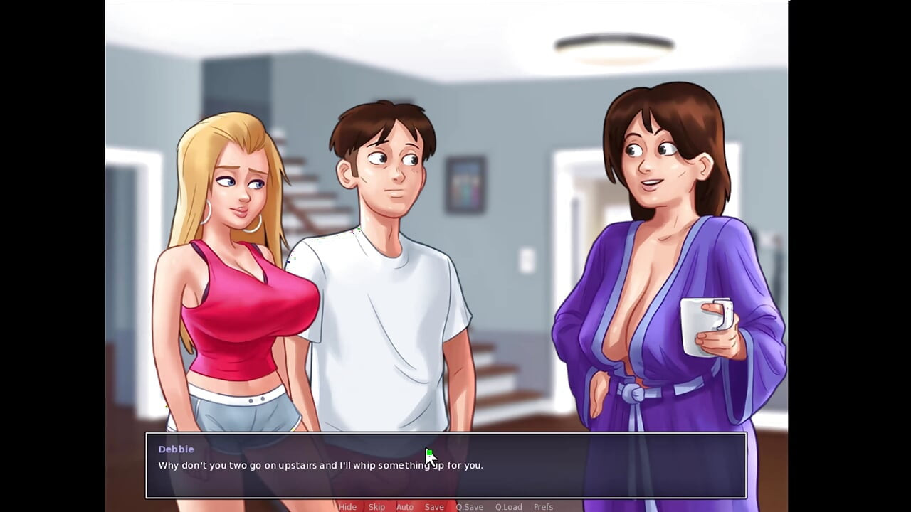 サマータイム・サーガ - ジェニーが妊娠 - ダイアナがテーブルの下で手コキをしてくれた - 新しい科学プロジェクトは素晴らしいFHです