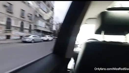 Risky Public Car Blowjob and Titfuck