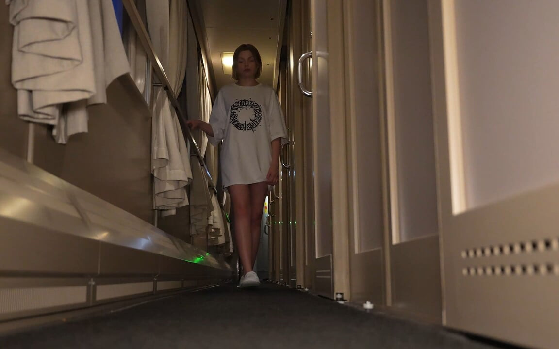 College Week off Train Ride Turned Into Hard Sex with a Stranger