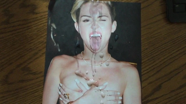 Another cum tribute for Miley Cyrus
