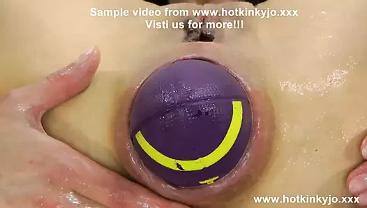 Hotkinkyjo anal and prolapse fun with balls