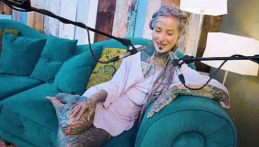 I talk about A - authentic - ASMR - Podcast - Talking - tattoo girl model goth punk dreadlocks