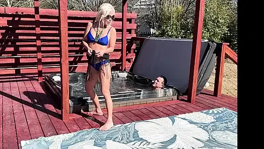 Outdoor Sex by the Hot Tub