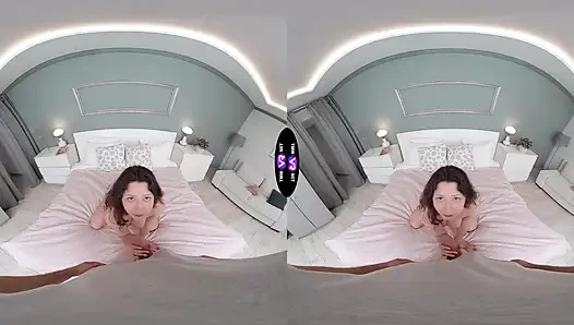 Lola Bredly Drops Book To Play With Big Boobs Then Gives Sloppy Blowjob Wild - TmwVRnet