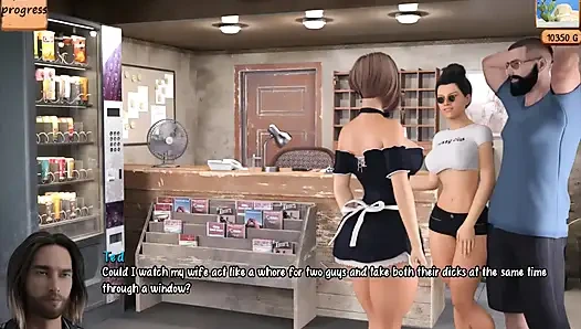 Motel oyunu (ntr route) ateşli evli kadın bir adamla sikişmeyi hayal ediyor