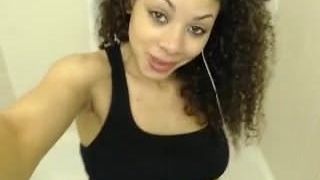 Big boobs exotic bathroom tease webcam
