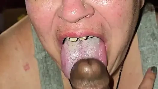 Granny Swallowing All That Cum