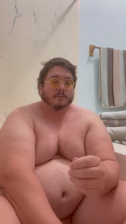 Must-see moment from "Enormously Fat Chub Bear Daddy Burly Chub Draws a Hot Bath & Blasts a Hot Load"