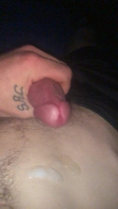 Jerking to cum shot