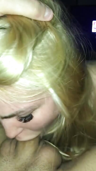 Blonde Sucking My Cock Before Going to Sleep