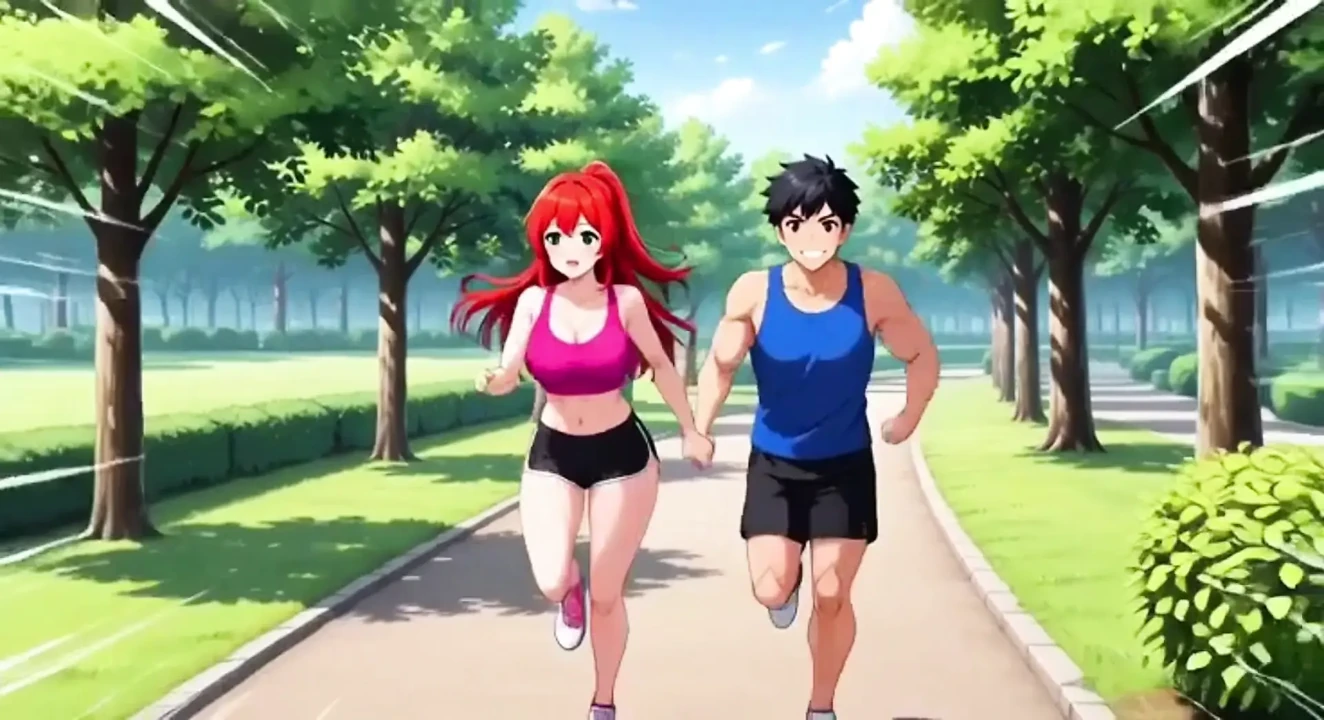 Redhead having fun
