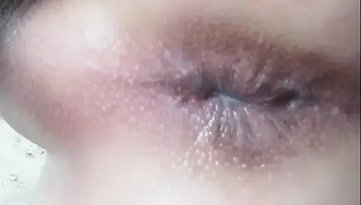Sweet selfie cumshot in pink sissy anal hole