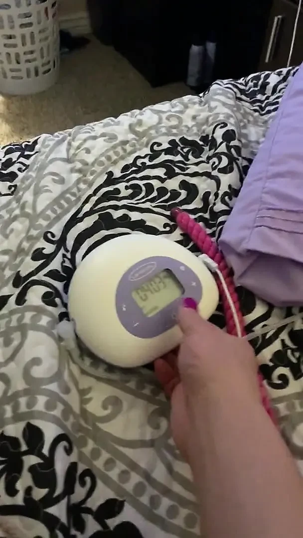 Breast pump vibrator and inflated pussy dildo endless orgasm