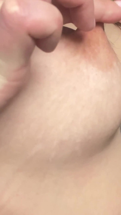 The nipple queen is playing with her big nipples again | Clip 1