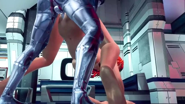 3D Hairy Busty Redhead Loves Sex with a Metal Cock