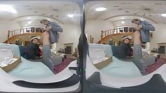 VR Blowjob wearing oculus
