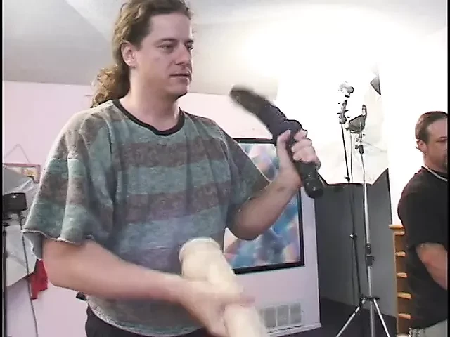 Sexy whore gets bent over and fucked in her tight ass by two guys