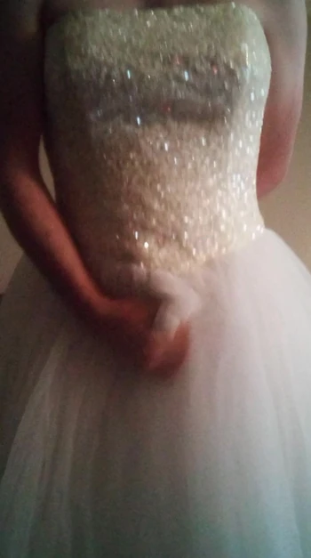 Quick standing pump & dump of Oleg Cassini wedding dress