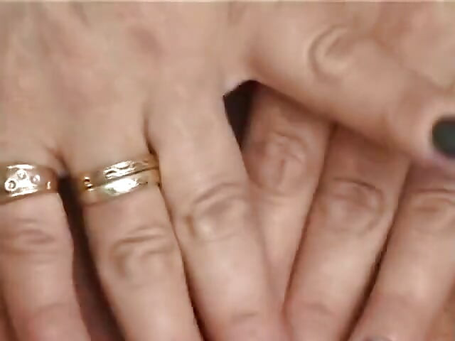 Redhead playing with her fingers and his cock