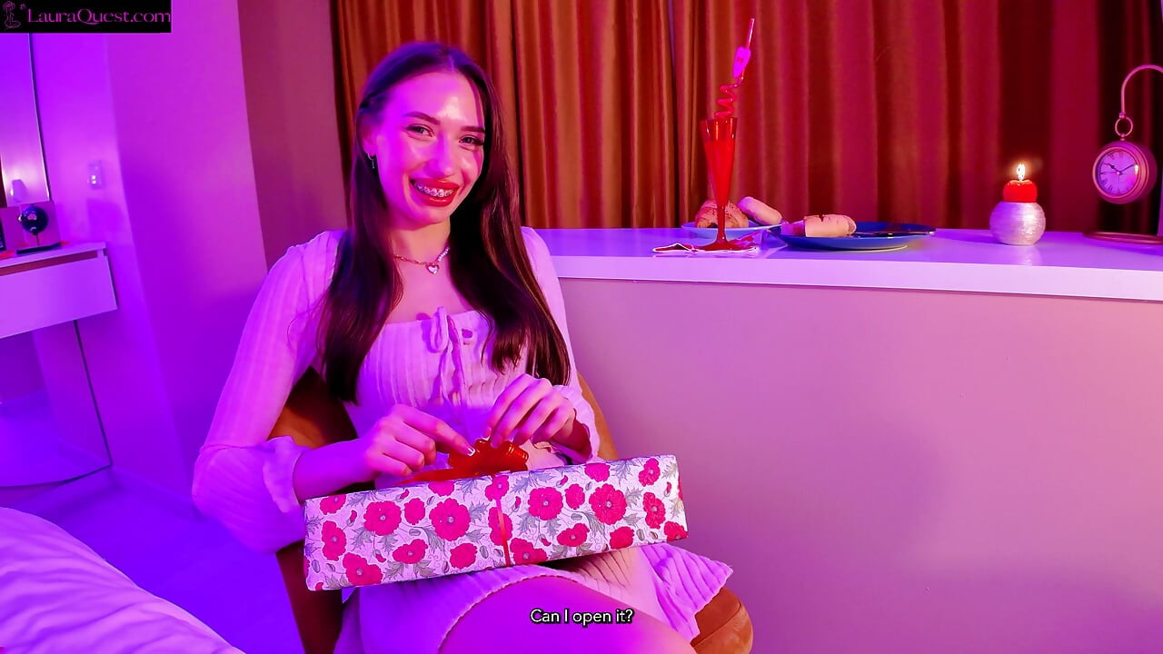 Valentine's Surprise He Gifts Me a Toy, I Squirt for Him & Make Him Cum Twice