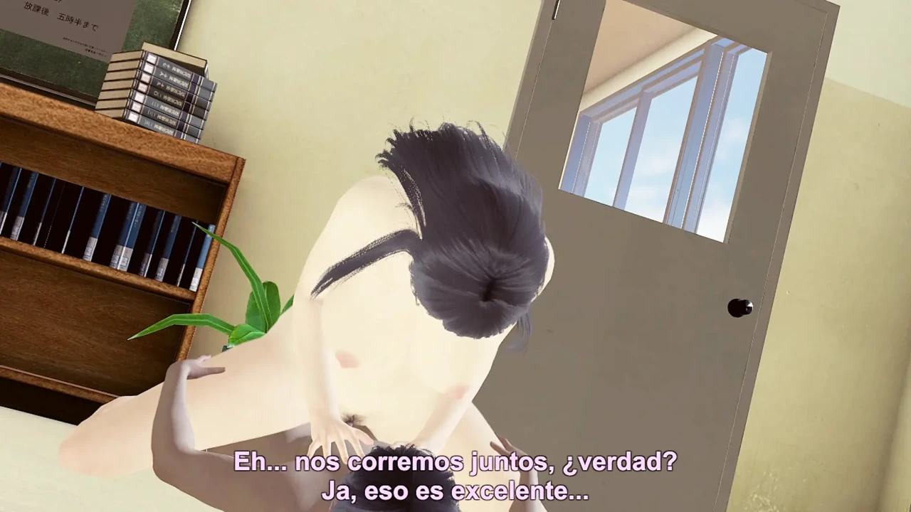 TEACHER HAS SEX WITH STUDENT IN THE LIBRARY taboo POV +18 3D HENTAI
