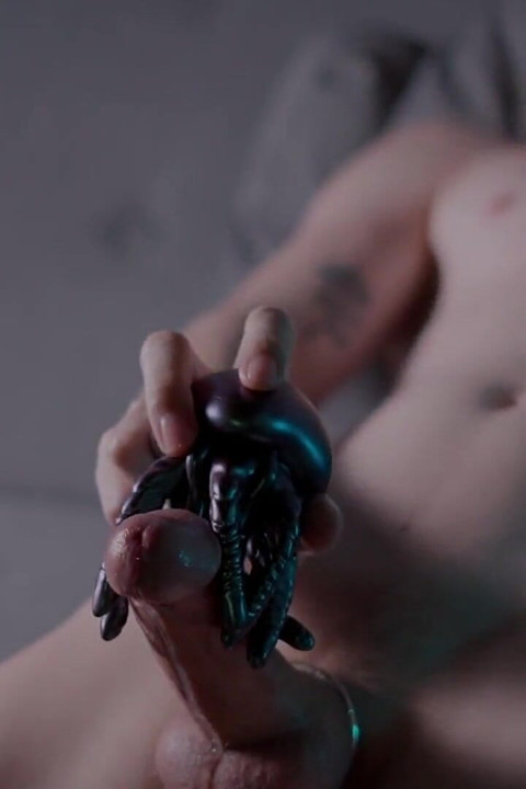 Hard Cock Meets Vibrating Toy on the Couch