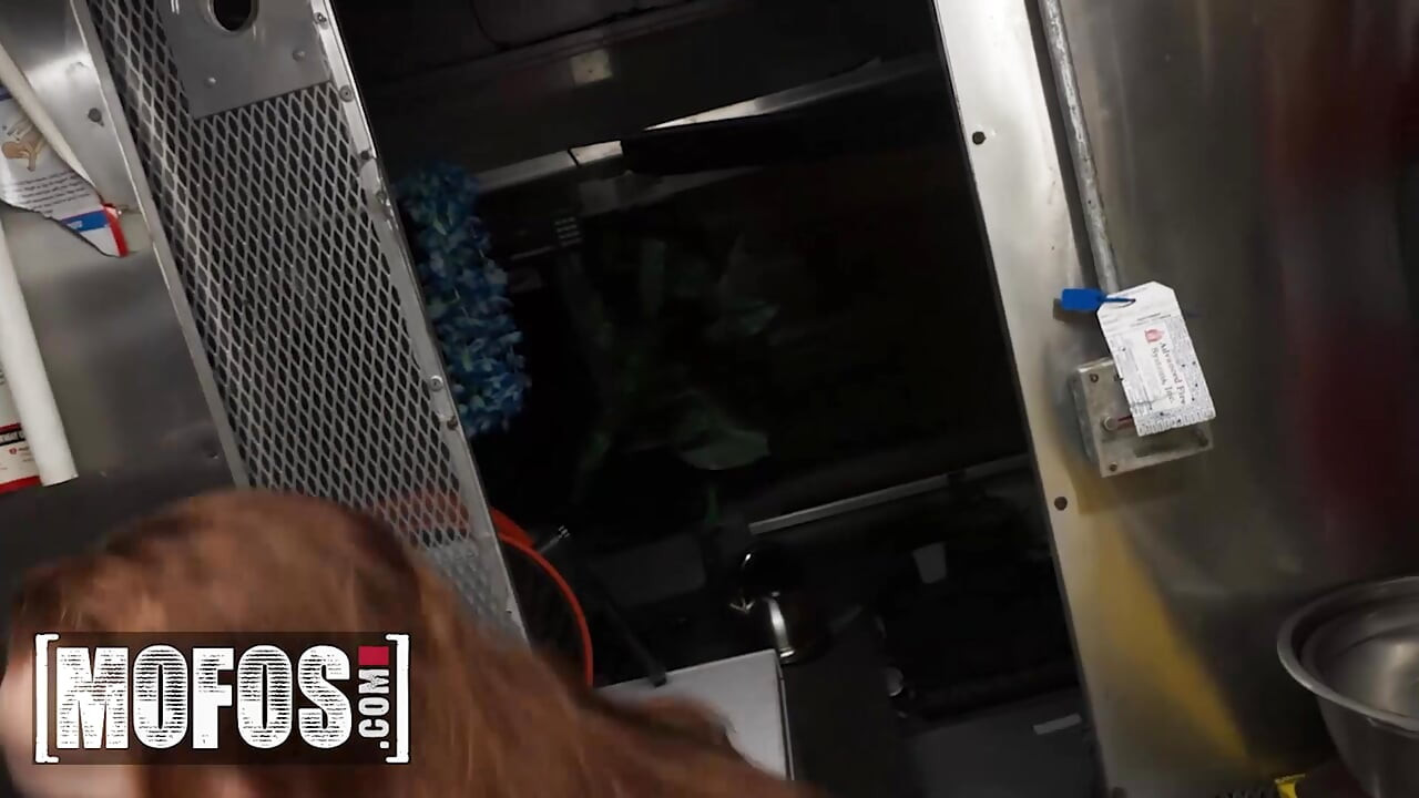 MOFOS - Stacked Teen Red Eviee Cheats On Her Boyfriend With Hung Burrito Truck Worker And Takes A Huge Load On Her Tits