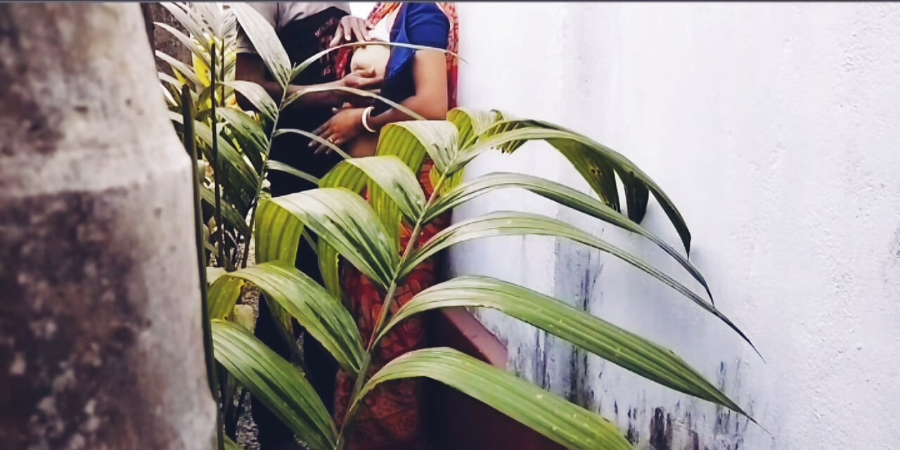 Busty Blonde MILF Bhabi Offers Her Perfect Curves To Her Handsome Devar in outside