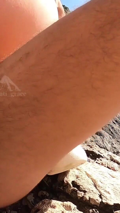 The lifeguards noticed us right away but he kept fucking my ass anyway | Clip 1