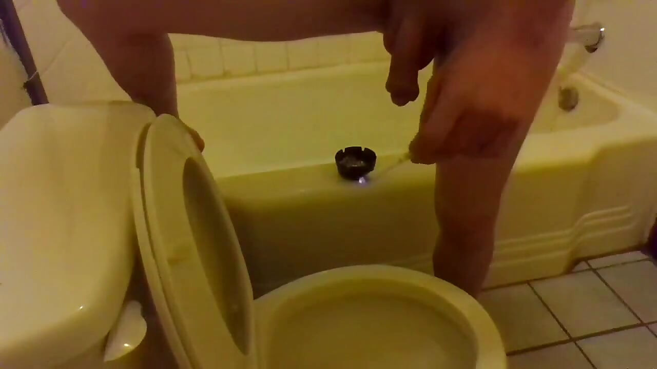 Pișare în toaletă în picioare în cadă