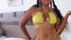 Angela simmons sexy bộ bikini chó cái Tribute gỗ mun đen cum