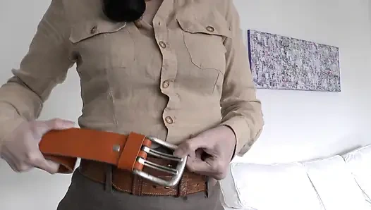 Exciting Belt Try-on with a Linen Skirt, Part 3, Lady Victoria Valente