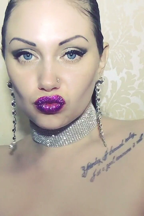 Purple wild lip smelling and grimaces