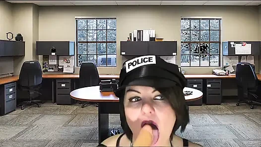 Policewoman sucking arrested cock