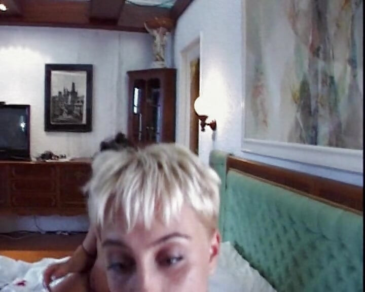 Beautiful French babes sharing fat rod in a hot anal threesome