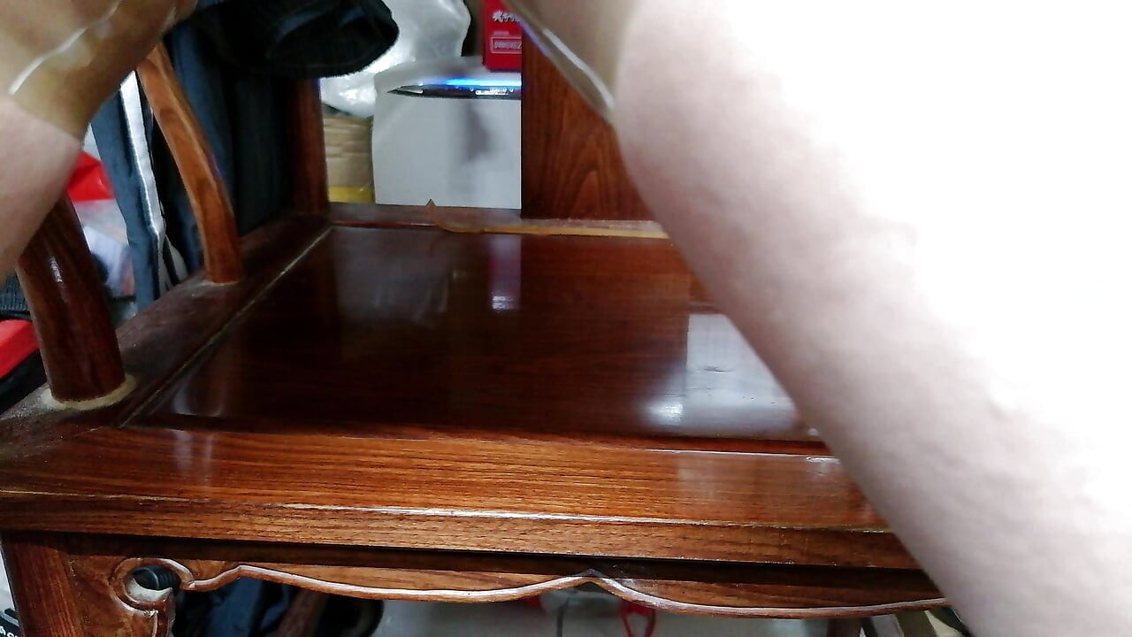 Multiple orgasms in latex shorts