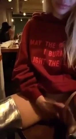masturbation  in restaurant