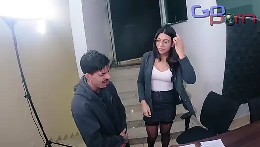 The Hr Girl Hired the Guy on the Spot Because He Had a Big Dick