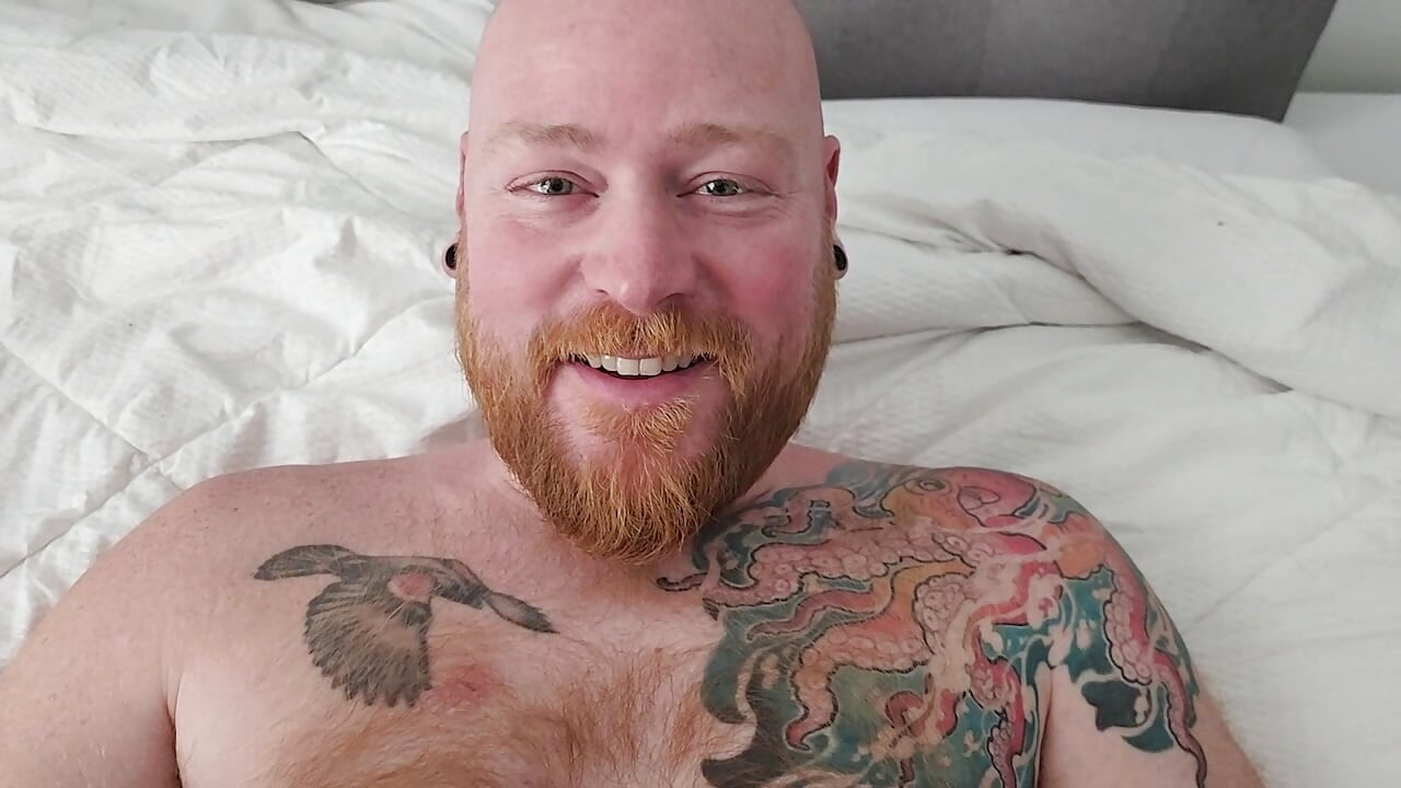 POV Older Daddy Bear fucking younger Ginger Cub Bareback