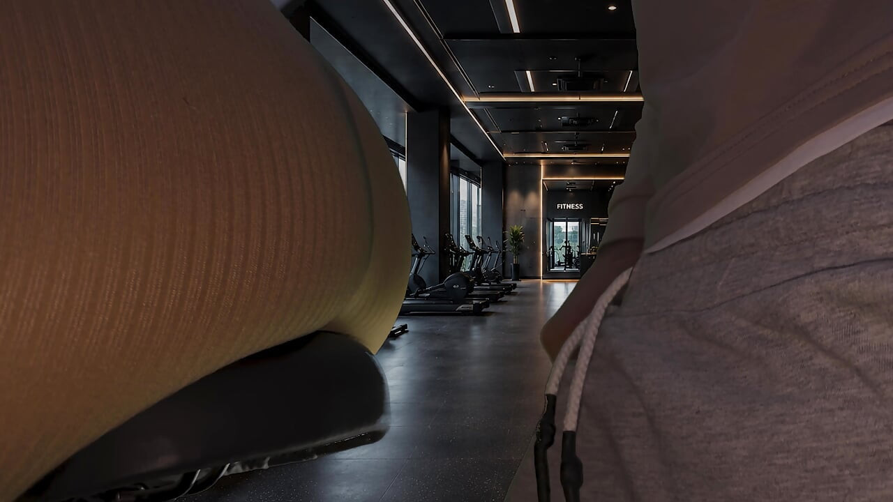 Rough sex with a stranger in the Gym and he came 2 Times.